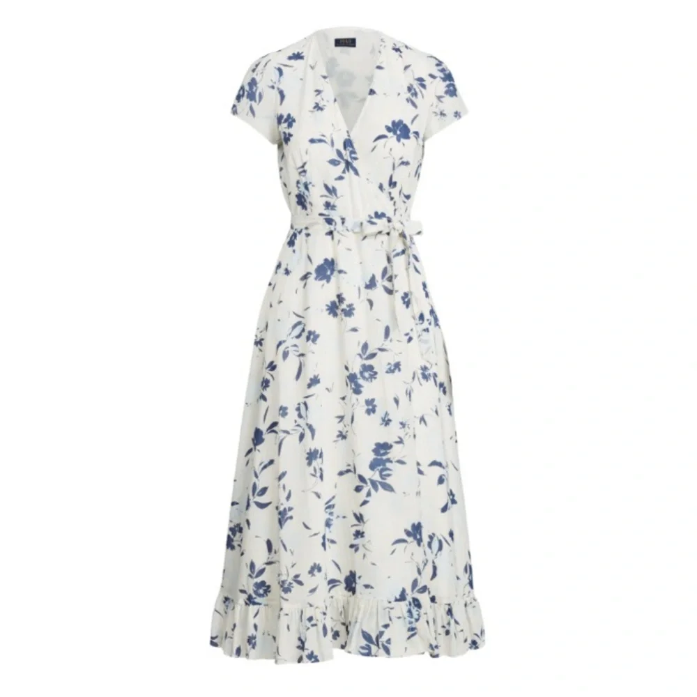 Polo Ralph Lauren Floral-Print Cotton Wrap Dress - Picture 1 of 6